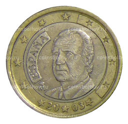 Монета 1 евро 2003 года Испания