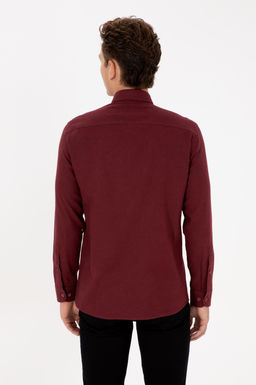 Erkek Bordo Uzun Kollu Basic G_mlek