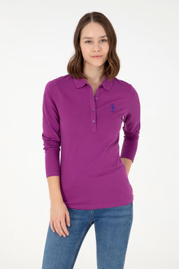 Женский фиолетовый базовый свитшот Неожиданная скидка в корзине