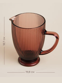 Кувшин SL Home «Модерн», 1.2 л, 19.5×13×18.5 см, стекло, розовый