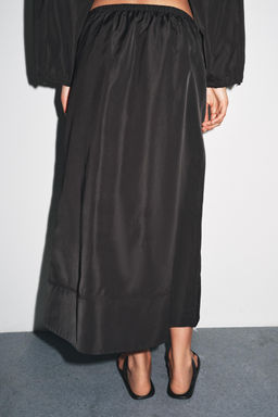 ZW COLLECTION TECHNICAL EFFECT MIDI SKIRT - Zara фото 3