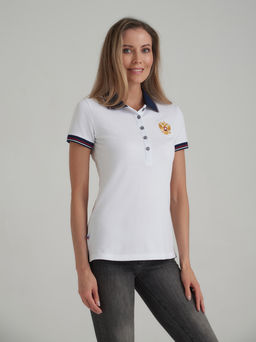 Поло женское RUSSIA 65L-RR-1784 RED-N-ROCKS