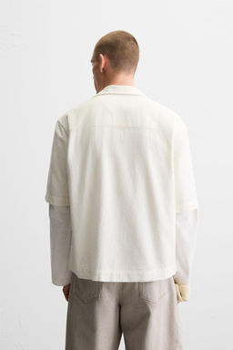 EMBROIDERED TEXTURED WEAVE SHIRT - Zara фото 11