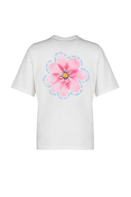 TRENDYOLMILLA Limited Edition Tas %100 Pamuk S?rt Bask?l? Relaxed/Genis Rahat Kesim Orme T-Shirt TWOSS23TS00374 фото 8