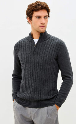 Джемпер F521-1565 d.grey melange - Fine joyce фото 8