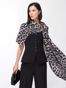 Большой, мягкий, тонкий и очень нежный двусторонний палантин с рисунком - Tantino фото 13