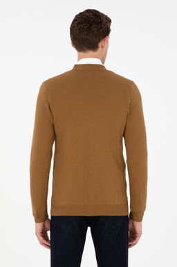 Мужской базовый трикотажный кардиган светло-хаки - U.s. polo assn фото 5