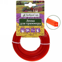 Цена за 5 шт. Леска для триммера 2,4мм*15м квадрат ДоброСад