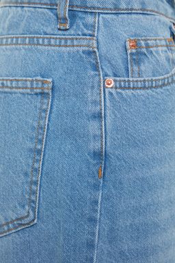 Siyah Yuksek Bel Mom Jeans TWOSS23JE00067 - Trendyolmilla фото 6