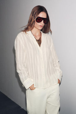 ZW COLLECTION STRIPED SHIRT - Zara фото 2