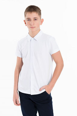 Рубашка для мальчика М224112б белый - Елена фото 2