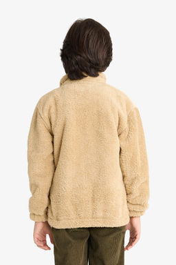 Fermuarl_ Yaka Nak__l_ Pel__ Sweatshirt Erkek _ocuk - Defacto фото 5