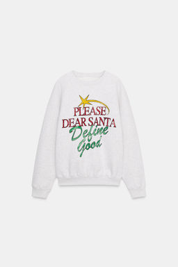 CHRISTMAS SLOGAN SWEATSHIRT - Zara фото 2