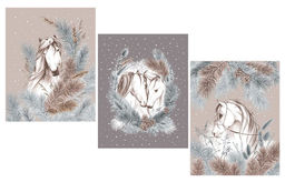 Комплект полотенец 48*60 см, 3 шт., рогожка (Поэма)