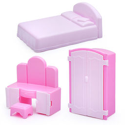 Набор мебели для кукол "Спальня"  4 предмета (европодвес)