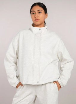 K13431 Толстовка на молнии БЕЛ_МЕЛАНЖ