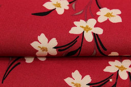 Плательная вискоза Летнее очарование цв.темный красно-малиновый, СОРТ2, ш.1.49м, вискоза-100% - Купава фото 5