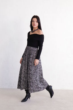 11314 Юбка А-силуэта чёрно-белая - Martichelli фото 26