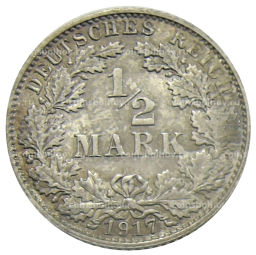 1/2 марки 1917 года E Германия