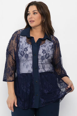 Костюм Кружевная история (синий) К13799-13М - Lt collection фото 11