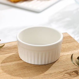 Рамекин из жаропрочной керамики Доляна «Классика», 140 мл, 7.5×3.5 см, цвет белый