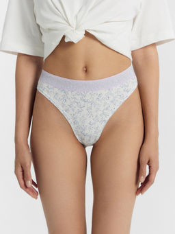 Цена за 2 штуки! Трусы женские слипы (3 шт.) молочно-бежевые с акварельными веточками - Mark formelle фото 3