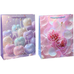 Пакет подарочный "Яблочки" 26*32*10 см