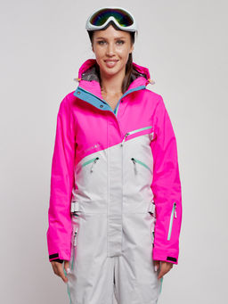 Горнолыжный комбинезон женский зимний розового цвета 2326R - Mtforce фото 8