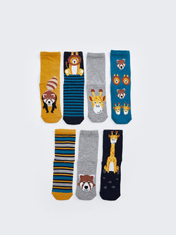 Desenli Erkek ?ocuk Soket ?orap 7li