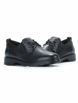 03-5077 BLACK Полуботинки женские (натуральная кожа)