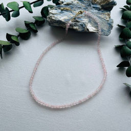 Бусы из Розового кварца огранка 43 см +