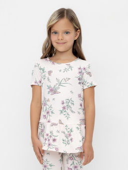 Crockid _ КР 302714/розовый,полевые бабочки к553 блузка (туника) для дев  фото 5