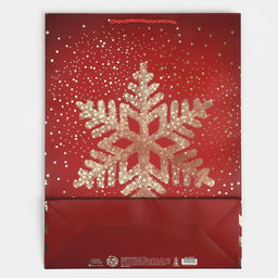 Пакет «Золотая снежинка», 31 х 40 х 11 см