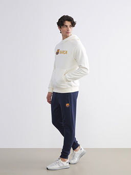 Slim Fit Barcelona Bask?l? Erkek Taraftar Jogger E?ofman Alt?