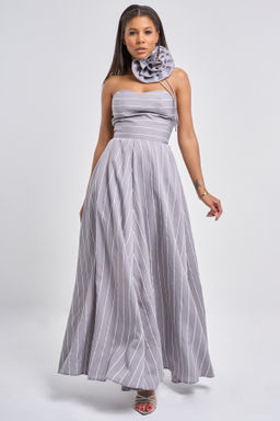 Платье вечернее корсетного типа голубое - Fly фото 27