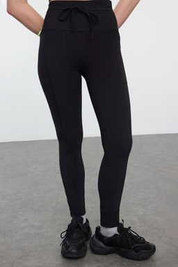 TRENDYOLMILLA Kahverengi F?rcal? Soft Kumas Cep ve Baglama Detayl? Tam Boy Orme Spor Tayt THMAW25TY00014  фото 4