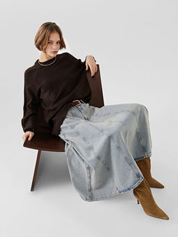 Bisiklet Yaka Kad?n Triko Tunik