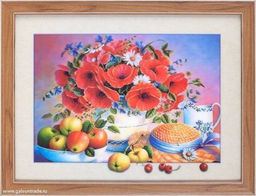 Картина 5D 30х40 123 Маки и фрукты / ZR8210H-222411 / - Галеонтрейд фото 3