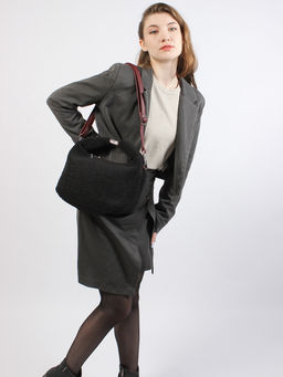 LACCOMA сумка P5878-1-черный эко кожа, искуственный мех полиэстер фото 8