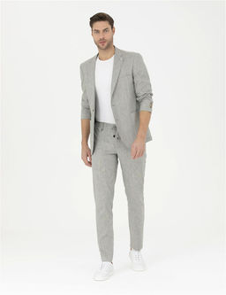 A__k Ye_il Ex. Slim Fit Keten Kar___ml_ Kuma_ Pantolon - Pierre cardin фото 3