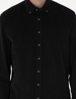 Рубашка Regular Fit черная длинный рукав