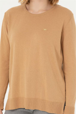 Женский базовый свитер песочного цвета - U.s. polo assn фото 6