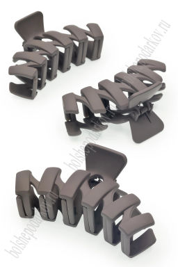 Крабики для волос матовые 11*5 см (12 шт) SF-7982, капучино