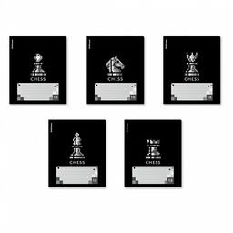 Цена за 10 шт. Тетрадь школьная ученическая ErichKrause Chess Player, 18 листов, клетка, выборочный УФ-лак (в плёнке по 10 шт.)_MIX-PACK фото 2