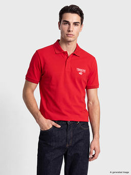 Polo Yaka T?rkiye Bask?l? Erkek Ti??rt