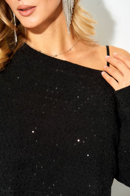 Джемпер LAIKONY 504-1 черный  фото 2