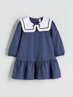 Bebe Yaka Ekose K?z ?ocuk Elbise