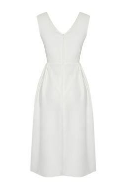 TRENDYOLMILLA Siyah A-Kesim V Yaka Cicek Detayl? Dokuma S?k Abiye Elbise TPRSS25EL00075  фото 12