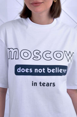 Арт. 5736 Костюм с велосипедками 42-50 (5 шт) Цвет:верх-белый,низ-антрацитовый