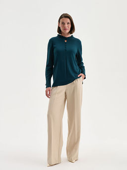 F?rf?rl? Dik Yaka Kad?n Triko Kazak